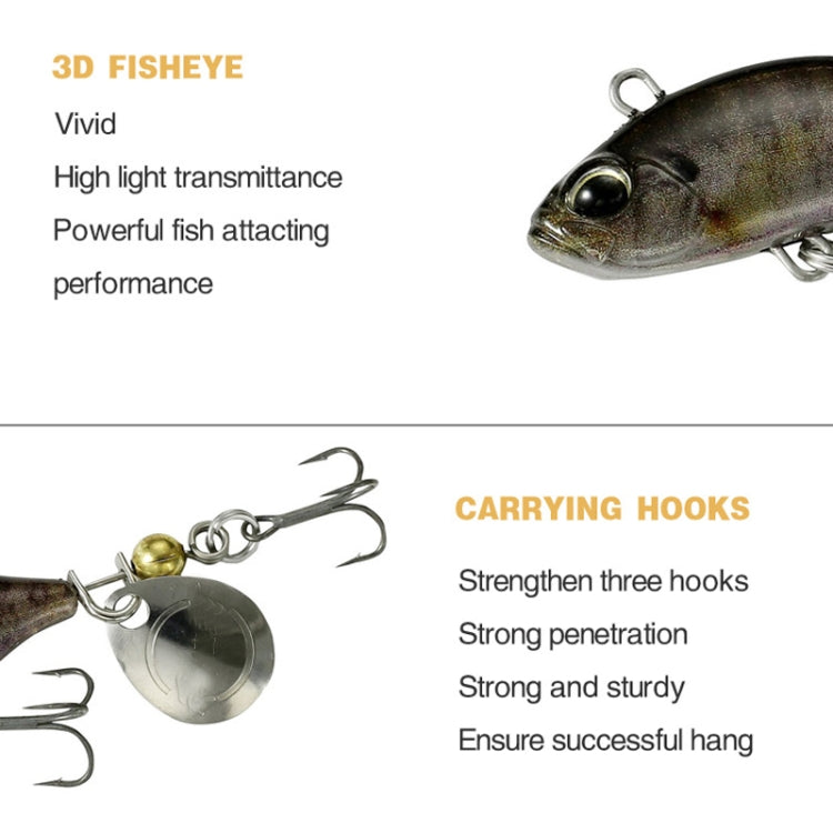 2pcs Luya Bait Shenshui VIB With Metal Tablets Fake Bait Tiller Mouth Bass Bionic Fishing Bait, 2pcs E, 2pcs A, 2pcs B, 2pcs C, 2pcs D