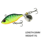 2pcs Luya Bait Shenshui VIB With Metal Tablets Fake Bait Tiller Mouth Bass Bionic Fishing Bait, 2pcs E, 2pcs A, 2pcs B, 2pcs C, 2pcs D