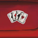 10 PCS Colourful Spray-painted Reflective Playing Card Sticker, Playing Card