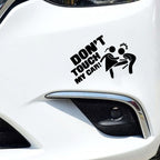 10 PCS Car Sticker Do Not Touch My Car Personalised Reflective Warning Sticker, Black, White