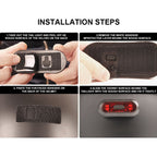 Motorbike Helmet Warning Light USB Rechargeable Waterproof Tail Light, 4 Beads, 4 Beads B Model, 10 Beads