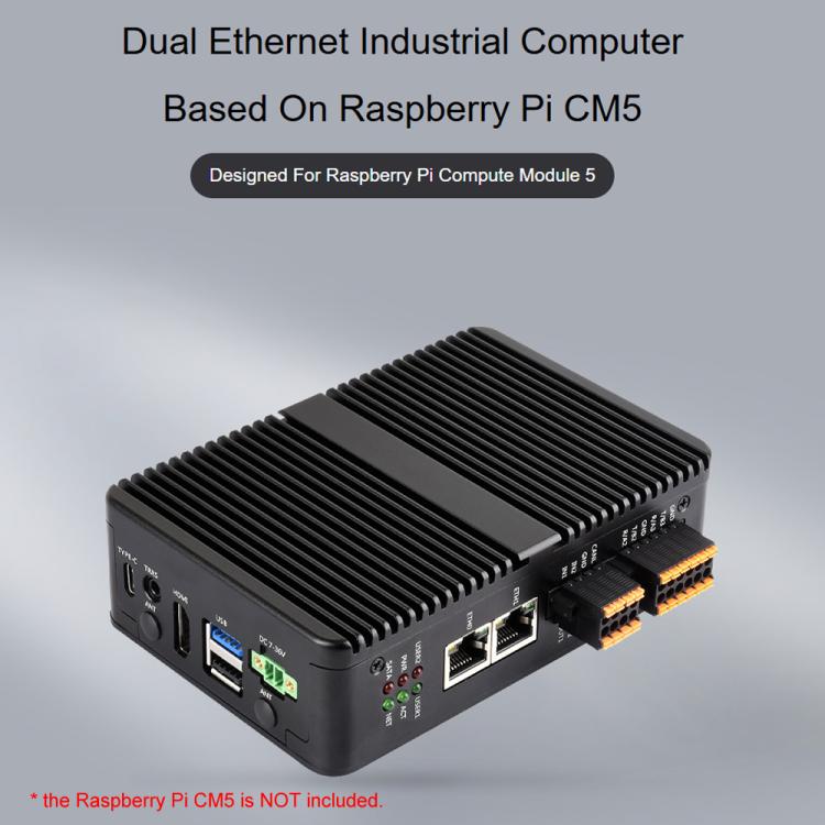 Waveshare Gigabit2.5G Dual Ethernet Industrial Computer Based 