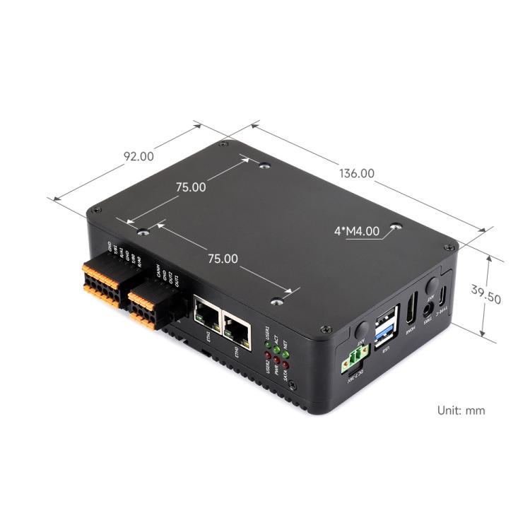Waveshare Gigabit2.5G Dual Ethernet Industrial Computer Based