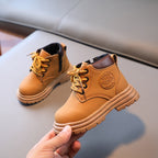 Children Martin Boots Leather Kids Shoes Boys Girls Casual Short Boots, 21, 22, 23, 24, 25, 26, 27, 28, 29, 30