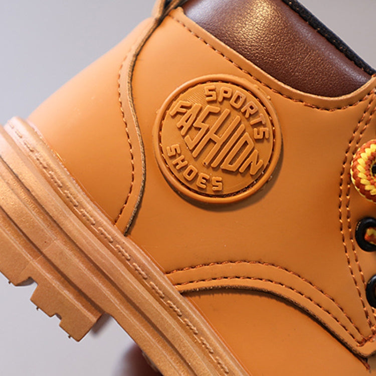 Children Martin Boots Leather Kids Shoes Boys Girls Casual Short Boots, 21, 22, 23, 24, 25, 26, 27, 28, 29, 30