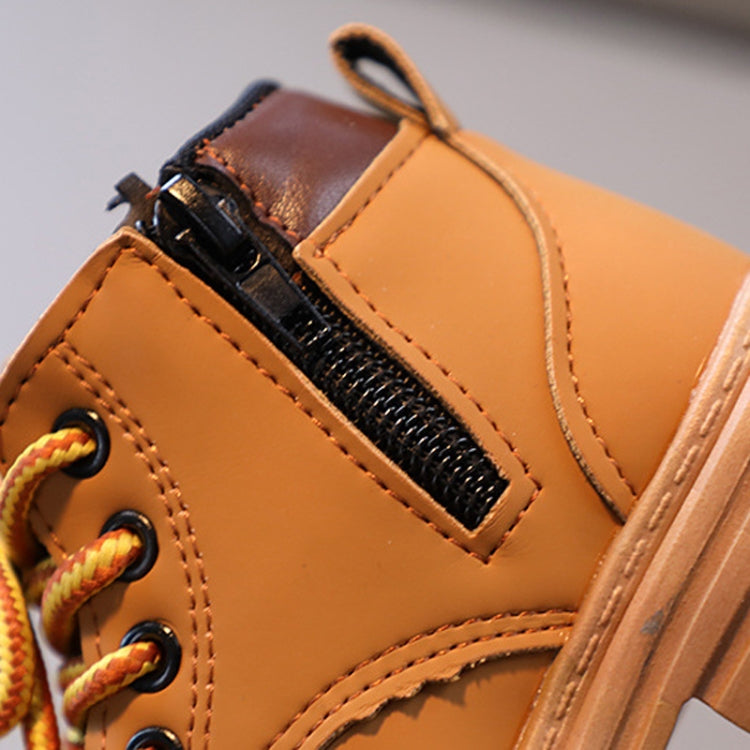 Children Martin Boots Leather Kids Shoes Boys Girls Casual Short Boots, 21, 22, 23, 24, 25, 26, 27, 28, 29, 30