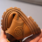 Children Martin Boots Leather Kids Shoes Boys Girls Casual Short Boots, 21, 22, 23, 24, 25, 26, 27, 28, 29, 30