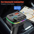 Car MP3 Bluetooth Hands-free Player Car FM Transmitter, P3-PD Fast Charging, P4-QC3.0