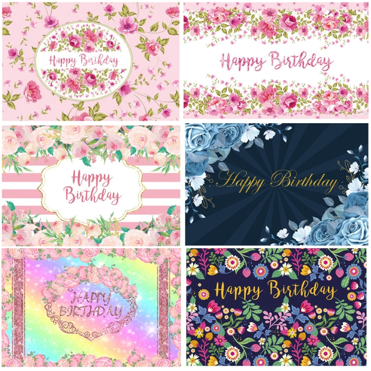 1.5m x 1m Flower Series Happy Birthday Party Photography Background Cloth, 1.5m x 1m (MSC00298), 1.5m x 1m (MSC00347), 1.5m x 1m (MSC00334), 1.5m x 1m (MSD00694), 1.5m x 1m (MSD00695), 1.5m x 1m (Msd00713), 1.5m x 1m (Msd00712), 1.5m x 1m (MSD00702)   ...