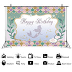 120 x 80cm Mermaid Happy Birthday Photography Background Cloth, 120 x 80cm (12002575), 120 x 80cm (12009595), 120 x 80cm (12009608), 120 x 80cm (12009768), 120 x 80cm (12101789), 120 x 80cm (12101996), 120 x 80cm (11401122), 120 x 80cm (12010125)