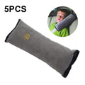 5 PCS Children Car Seat Belt Protective Cover Thickened Plush Shoulder Pillow, Beige, Blue, Pink, Gray