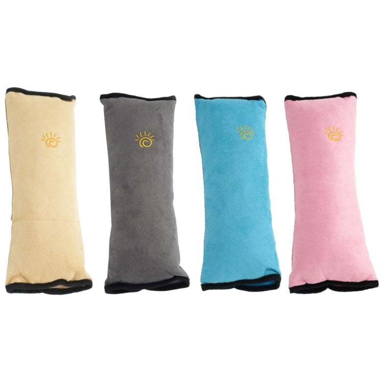 5 PCS Children Car Seat Belt Protective Cover Thickened Plush Shoulder Pillow, Beige, Blue, Pink, Gray