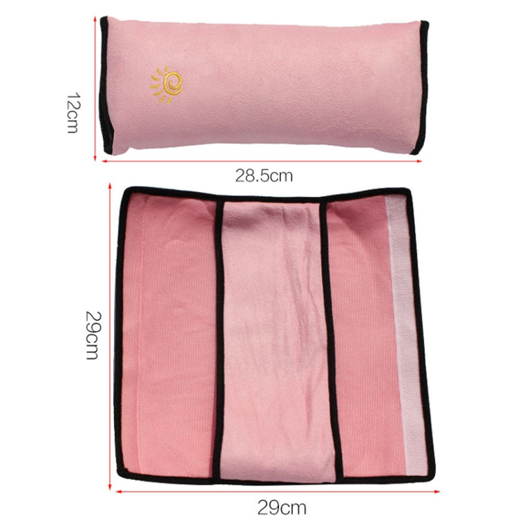 5 PCS Children Car Seat Belt Protective Cover Thickened Plush Shoulder Pillow, Beige, Blue, Pink, Gray