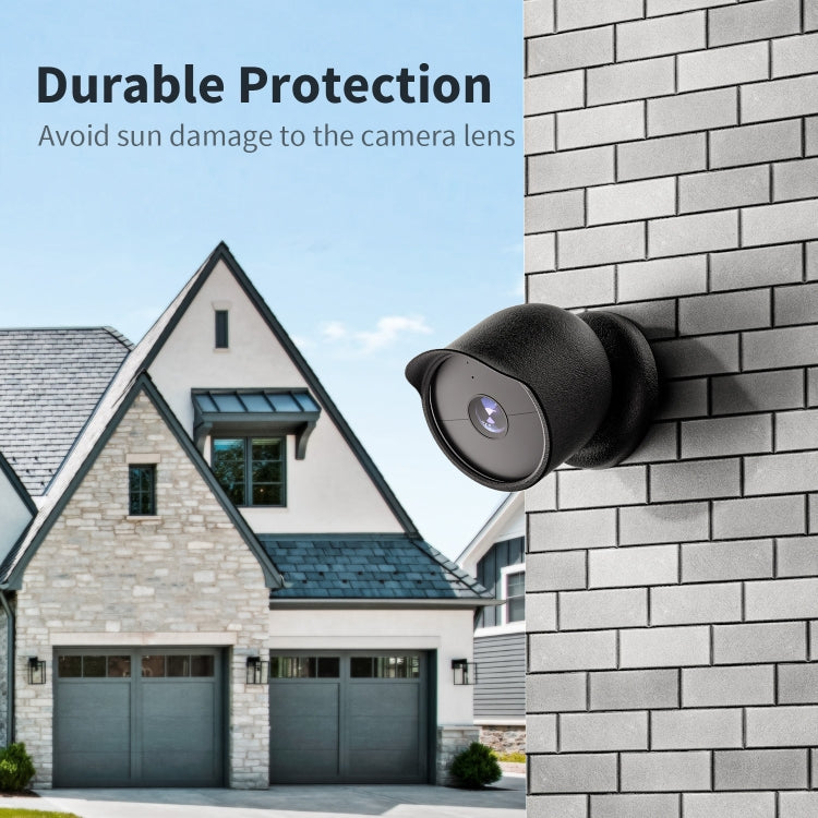 For Google Nest Camera Outdoor Silicone Water-Resistant Protective Cover, For Google Nest Black, For Google Nest White