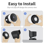For Google Nest Camera Outdoor Silicone Water-Resistant Protective Cover, For Google Nest Black, For Google Nest White