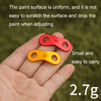 10pcs Outdoor Camping Aluminum Alloy Binocular Wind Rope Buckle Canopy Tent Pull Rope Stop Adjustment Piece, Color: Orange, Orange, Red, Silver