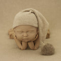 Newborn Photography Clothing Baby Photography Fur Ball Knitted Long Tail Hat, Hat(Camel), Hat(Pink), Hat(Yellow), Hat(Light Blue), Hat(Blue), Hat(White), Hat(Light Purple), Hat(Grey), Hat(Coffee), Hat(Green), Hat(Taro Color), Hat(Light Green)