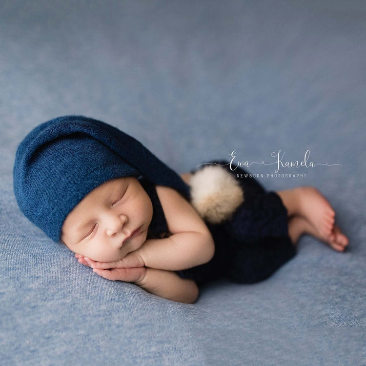 Newborn Photography Clothing Baby Photography Fur Ball Knitted Long Tail Hat, Hat(Camel), Hat(Pink), Hat(Yellow), Hat(Light Blue), Hat(Blue), Hat(White), Hat(Light Purple), Hat(Grey), Hat(Coffee), Hat(Green), Hat(Taro Color), Hat(Light Green)