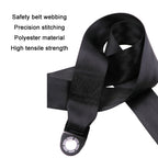 Universal 3-point Car Retrofit Seat Belt With Emergency Locking, Iron Bar Latch, Iron Buckle, Braided Straps