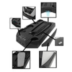 For PS5 DE/UHD 2 In 1 Handheld Console Cooling Stand Fan Base, White, Black