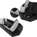 For PS5 DE/UHD 2 In 1 Handheld Console Cooling Stand Fan Base, White, Black