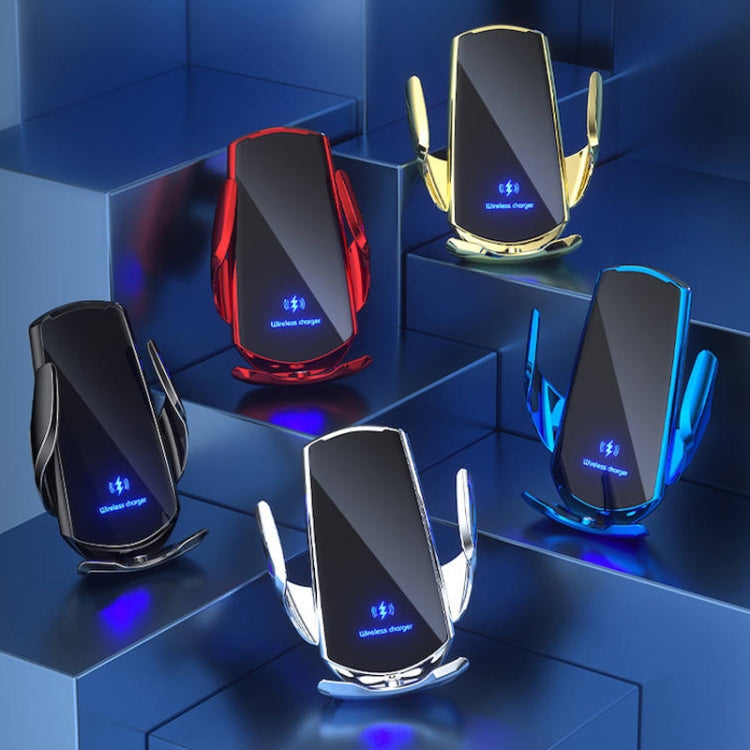 Q3 Infrared Induction Magnetic Car Wireless Charging Phone Bracket with Micro USB + 8 Pin + Type-C / USB-C Magnetic Connector, Q3 Blue, Q3 Red, Q3 Black, Q3 Gold, Q3 Silver