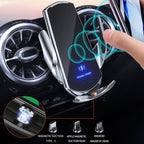 Q3 Infrared Induction Magnetic Car Wireless Charging Phone Bracket with Micro USB + 8 Pin + Type-C / USB-C Magnetic Connector, Q3 Blue, Q3 Red, Q3 Black, Q3 Gold, Q3 Silver