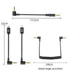 For Rode Microphone YICHUANG Adapter Audio Cable, 3.5mm To 8 Pin, 3.5mm To Type -C, 3.5mm TRS to TRS, 3.5mm TRS to TRRS
