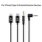 For Rode Microphone YICHUANG Adapter Audio Cable, 3.5mm To 8 Pin, 3.5mm To Type -C, 3.5mm TRS to TRS, 3.5mm TRS to TRRS
