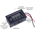 Electric Car Lithium Battery Voltage Power Meter Display Switch, 6-30V, 7-100V