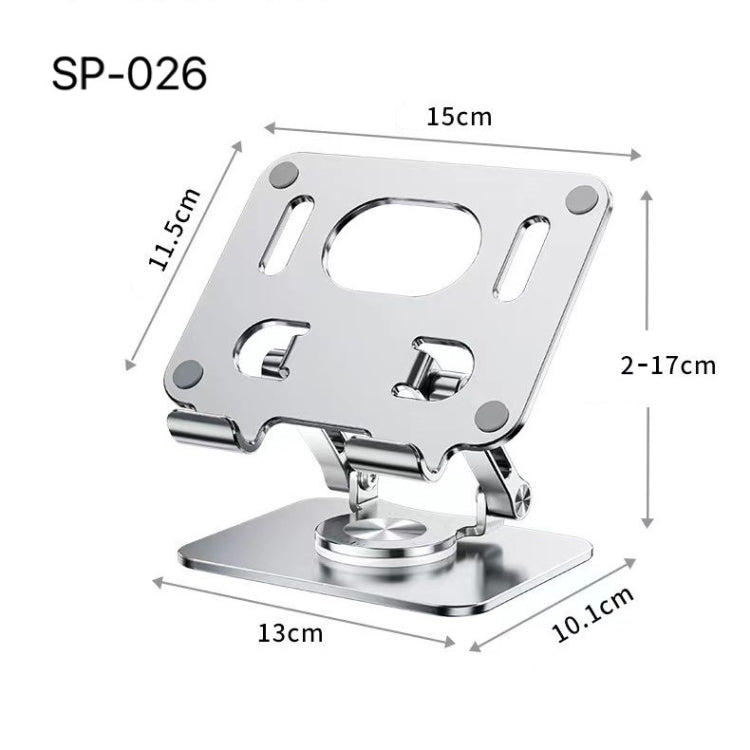 SP-026 360-degree Rotating Universal Desktop Tablet Folding Bracket, SP-026 (Silver), SP-026 (Gray)