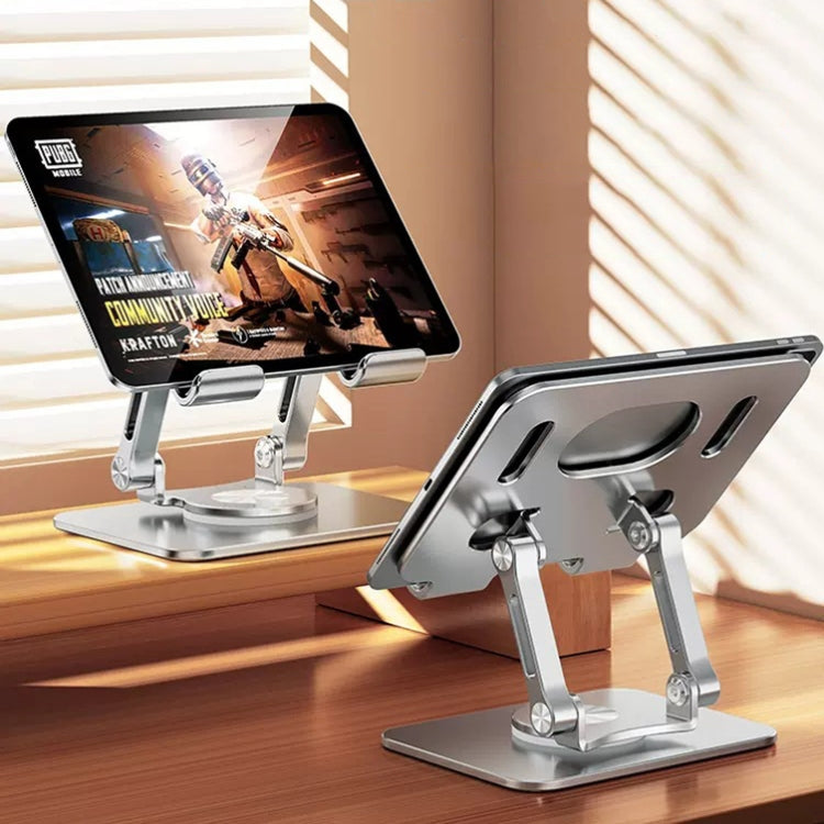 SP-026 360-degree Rotating Universal Desktop Tablet Folding Bracket, SP-026 (Silver), SP-026 (Gray)