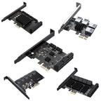 SATA3.0 Rotary Card Computer Desktop Solid State Hard Disk, Style:, PCIE X4 To 5 Ports, PCIE X1 To 8 Ports, PCIE X1 To 10 Ports, PCIE X1 To 16 Ports, PCI-E1 To 4