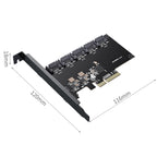 SATA3.0 Rotary Card Computer Desktop Solid State Hard Disk, Style:, PCIE X4 To 5 Ports, PCIE X1 To 8 Ports, PCIE X1 To 10 Ports, PCIE X1 To 16 Ports, PCI-E1 To 4
