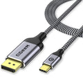 QGeeM QG-UA13 Type-C To DP 4K 60Hz Nylon Braided Adapter Cable, Length:, 3m (4K-60Hz), 1.2m (4K-60Hz), 1.8m (4K-60Hz)