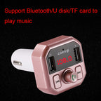 B9 Smart Digital Display Dual USB Bluetooth Car Charger with Hands-free Call Function