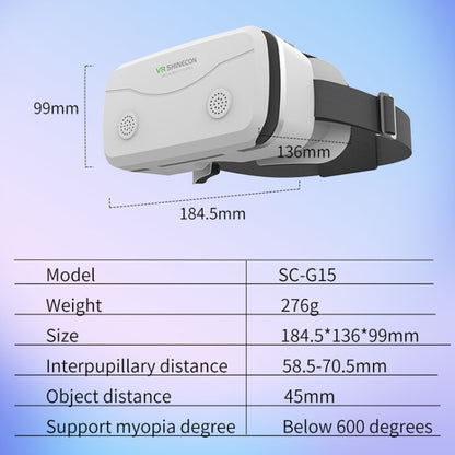 VRSHINECON G15 Helmet Virtual Reality VR Glasses All In One Game Phone 3D Glasses, G15 White, G15 Black