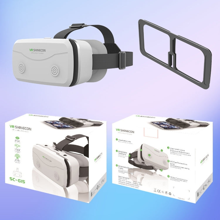 VRSHINECON G15 Helmet Virtual Reality VR Glasses All In One Game Phone 3D Glasses, G15 White, G15 Black