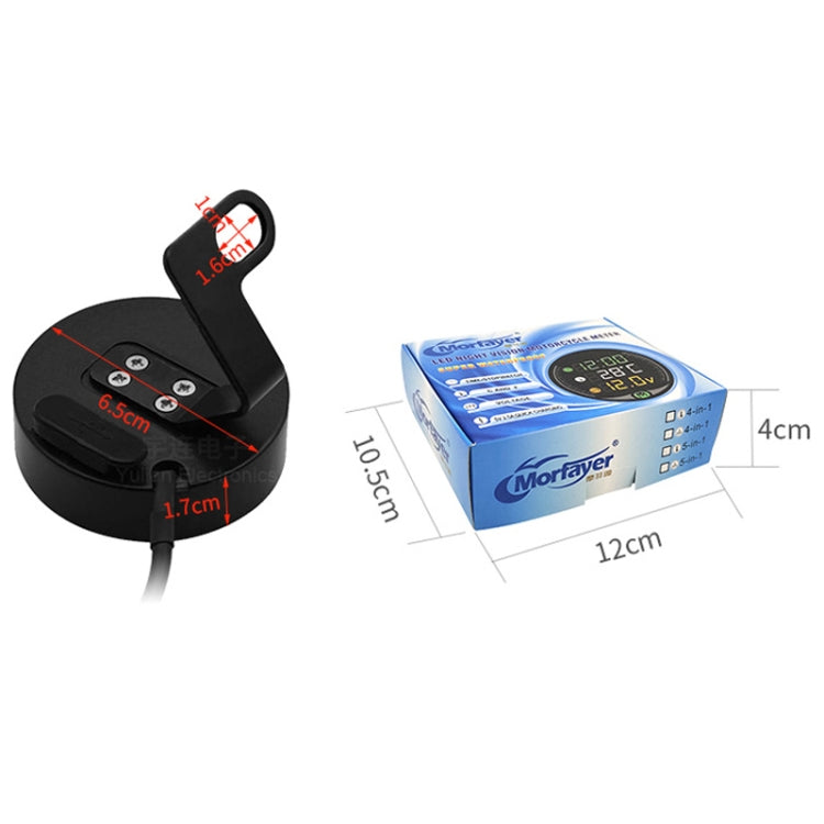 9-24V LED Night Vision Motorcycle Modification Instrument, Morfayer YL-M05 4 In 1 Environmental Temperature Model, Morfayer YL-M05 4 In 1 Water Temperature Model, Morfayer YL-M05 5 In 1 Water Temperature Model                                           ...
