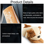 002 Cute Cartoon Thicked Seat Belt Anti-Strangled Protective Cushion, Length:, 30.5cm (Brown Dog), 30.5cm (Beige Dog), 30.5cm (Gray Cat), 30.5cm (Pink Cat), 30.5cm (Gray Fox), 30.5cm (Bear), 23cm (Brown Dog), 23cm (Beige Dog), 23cm (Gray Cat)          ...
