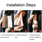 002 Cute Cartoon Thicked Seat Belt Anti-Strangled Protective Cushion, Length:, 30.5cm (Brown Dog), 30.5cm (Beige Dog), 30.5cm (Gray Cat), 30.5cm (Pink Cat), 30.5cm (Gray Fox), 30.5cm (Bear), 23cm (Brown Dog), 23cm (Beige Dog), 23cm (Gray Cat)          ...