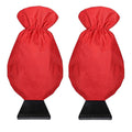2pcs Winter Warm Car Snow Shoveling Gloves Deicing Snow Scraper, Red, Black