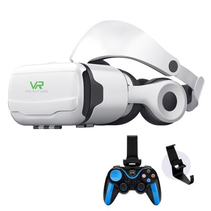 Mobile Phone 3D Virtual Reality VR Game Helmet Glasses With Headset, G02EF+S9 Bluetooth Handle, G02EF