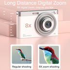 C13 2.88 inch 4K 8X Optical Zoom Telescopic Lens HD Digital Camera, Spec:, White, Pink, Black, White+Card Reader+Wiper, Pink+Card Reader+Wiper, Black+Card Reader+Wiper, White+Card Reader+8G, White+Card Reader+16G, White+Card Reader+32G                 ...