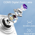 C13 2.88 inch 4K 8X Optical Zoom Telescopic Lens HD Digital Camera, Spec:, White, Pink, Black, White+Card Reader+Wiper, Pink+Card Reader+Wiper, Black+Card Reader+Wiper, White+Card Reader+8G, White+Card Reader+16G, White+Card Reader+32G                 ...