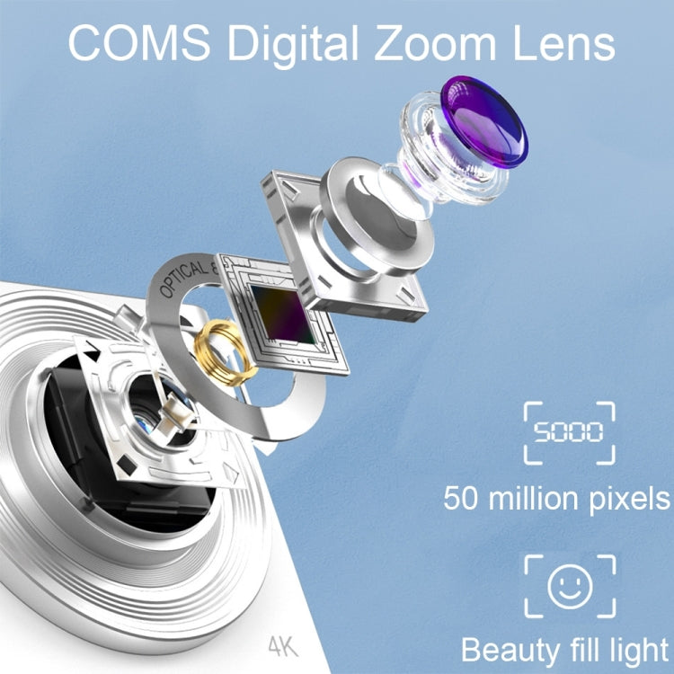 C13 2.88 inch 4K 8X Optical Zoom Telescopic Lens HD Digital Camera, Spec:, White, Pink, Black, White+Card Reader+Wiper, Pink+Card Reader+Wiper, Black+Card Reader+Wiper, White+Card Reader+8G, White+Card Reader+16G, White+Card Reader+32G                 ...