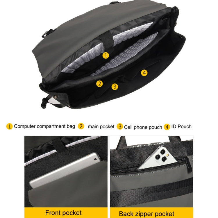 LUCKYBAT Laptop Bag Airbag Anti-drop Crossbody Handbag, S 13.3-16 Inch, L 16 Inch