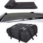 15 Cubic Foot Car Universal Rainproof Roof Luggage Outdoor Camper Roof Bag + Non-slip Mat, T20656 Roof Bag + Non-slip Mat