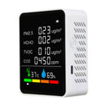 ZN-2COWT 6 In 1 PM2.5 Infrared Sensor CO2 Formaldehyde TVOC Temperature Humidity Detector, 6 In 1 Infrared/Semiconductor