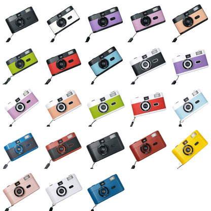 R2-FILM Retro Manual Reusable Film Camera for Children without Film, Black+Black, Black+White, Black+Purple, Black+Pink Purple, Black+Orange Pink, Black+Grass Green, Black+Red, Black+Blue, White+Black, White+Purple, White+Pink Purple, White+Pink Orange...